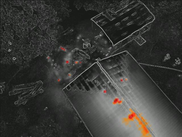The Franklin County EMA drone image of Meadowwood fire